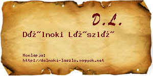 Dálnoki László névjegykártya