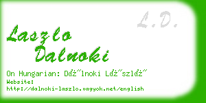 laszlo dalnoki business card